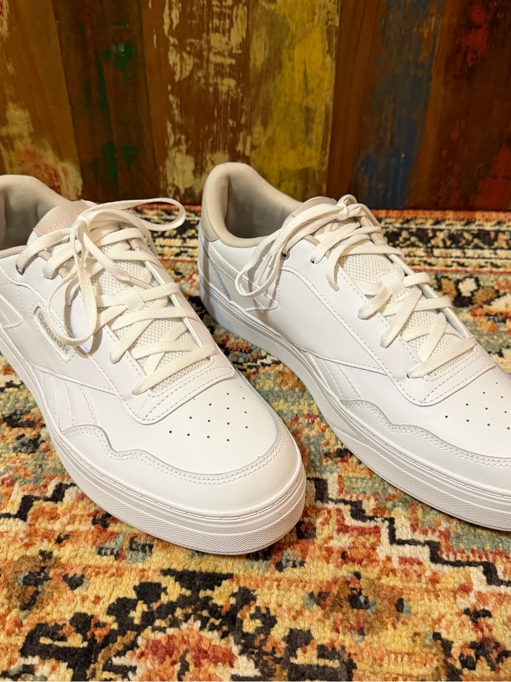 NEW Reebok Court Advance Bold Womens Shoes Size 11 White Platform Sneaker Casual